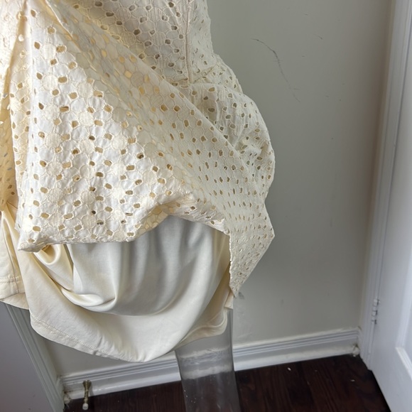 Blue Rain Strapless Guipure Eyelet lace Dress Size Medium - Picture 10 of 13